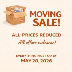 Moving Sale Announcement!